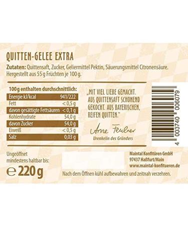 Buy Maintal Jam Set Bavarian Quince Jelly Extra - 6 x 220g | Premium International Shipping - Buy Online on SooperMarket.com