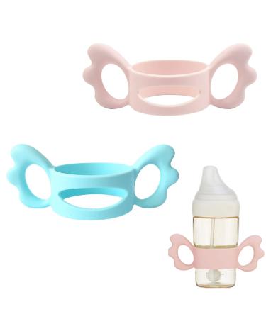 Baby Bottle Handle  Silicone Bottle Handles  Baby Feeding Handle  Wide Neck Baby Bottle Handles  Baby Silicone Bottle Handles for Baby Small Hand Gripping Design  Outer Diameter Over 5 cm for Bottle