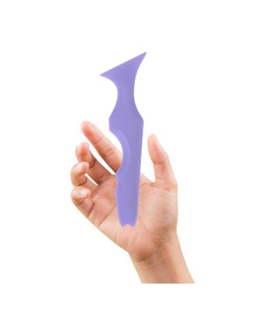 SHANPIN Silicone Mascara Shield  5 in 1 Silicone Eyeliner Stencils Reusable Winged Liner for Multi-Purpose Makeup Tool  Waterproof Makeup Wingtip Eyeshadow Brush Eyebrow Kit Stencil.(5 in 1 Purple)