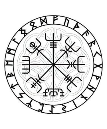 Dopetattoo 6 Sheets Temporary Tattoos Vegvisir Compass Vikings Temporary tattoo Neck Arm Chest for Women Men Adults Vegvisir Tattoo