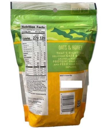 (Pack of 2) Nature Valley High Protein Granola Oats and Honey 11oz Bags with Free Miras Trademark 2-in-1 Measuring Spoon - Buy Online on SooperMarket.com