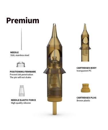 RHEIN Premium Tattoo Cartridge Needles #10 Bugpin 7RL X-Taper 20pcs - 1007RL - Buy Online on SooperMarket.com