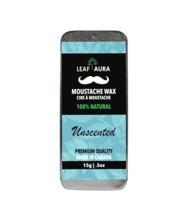 Moustache Wax 100% Natural (Unscented) Medium Hold - Made In Canada Premium quality -15g