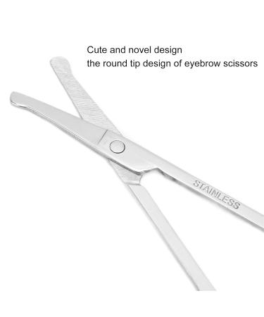 Professional Nose Hair Scissors - Stainless Steel Round Safety Tip Grooming Scissors for Men | Moustache Beard Eyebrow Trimmer - Buy Online on SooperMarket.com