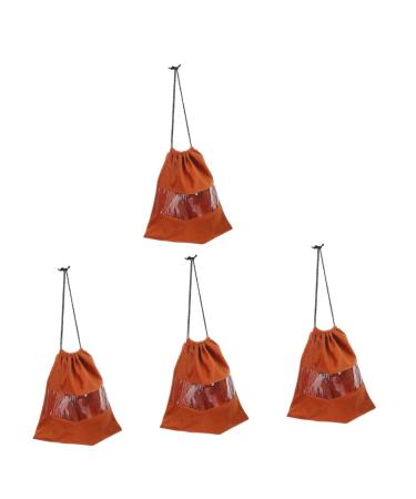 Baluue 4pcs Hair Dryer Storage Bag Hair Dryer Carrying Bags Hair Dryer Carrier Bags Coffee Suede