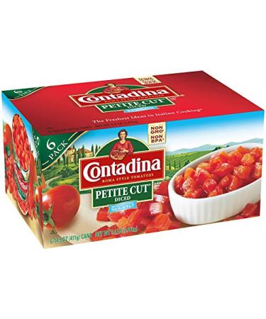 Contadina Petite Cut Diced Roma Style Tomatoes 14.5 Oz (6 Pack) - Buy Online on SooperMarket.com
