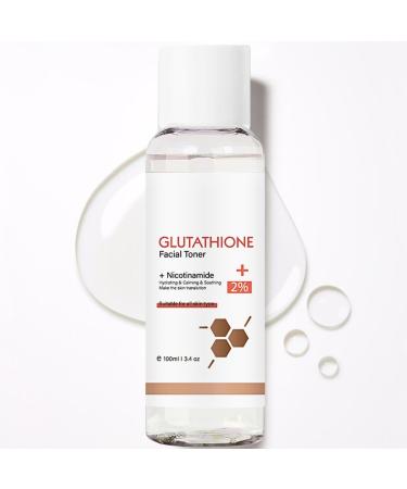 Glutathione Face Toner - 2% Niacinamide Toner for Face Hydrating Toner Even Skin Tone Oil-Control Korean Toner Skincare Shrink Pores Exfoliating Toner for All Skin