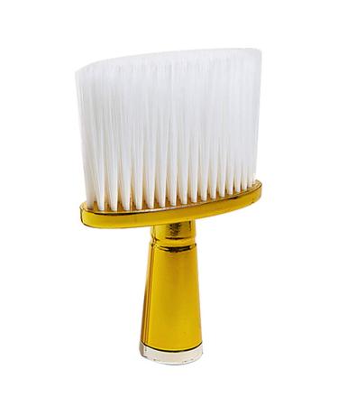 BYCUFF Soft Hair Brush Neck Face Duster Hairdressing Hair Cutting Cleaning Brush for Barber Salon Hairdressing Tools-Gold