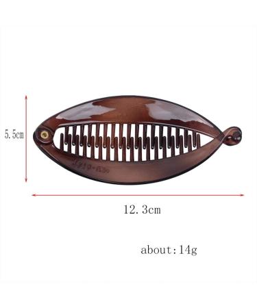 zalati Banana Hair Clips Vintage Fish Shape Round Edges Clips Grip Slide ong Clamp for Hair Styling Tie - Buy Online on SooperMarket.com