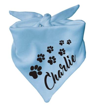 Dog triangular scarf (color: light blue) (size 1 (55 cm)) name of the dog 55 x 18 light blue