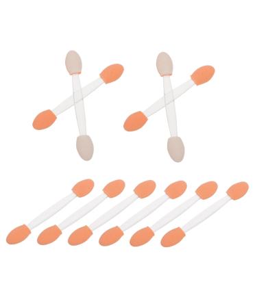 PLAFOPE 100pcs Double Ended Eyeshadow Brush Cosmetic Tool Makeup Brush Latex Sponge Eye Makeup Applicator Cosmetic Applicator Dual-side Eyeshadow Stick Makeup Tool 6.5x1.3cm White