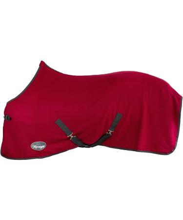 Marengos Sweat Rug - Breathable Fleece Transport Blanket for Horses with Removable Cross Strap - Pomegranate 115cm - Buy Online on SooperMarket.com