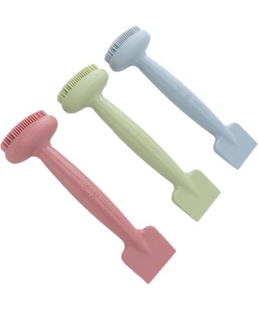 gernie 3Pcs Silicone Facial Brush 3Pcs Silicone Facial Brush Double Head Spatula Scoop Facial Cleansing Brush Cleaning for Beauty Salon Apply Mud Mask - Buy Online on SooperMarket.com