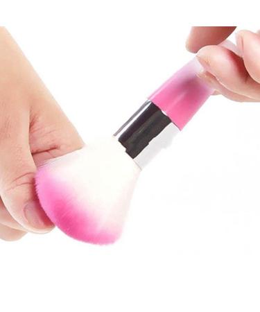 Premium Dust Brush for Nail Design - Perfect for Gel Nails & Powder Removal | Rose Color - Buy Online on SooperMarket.com