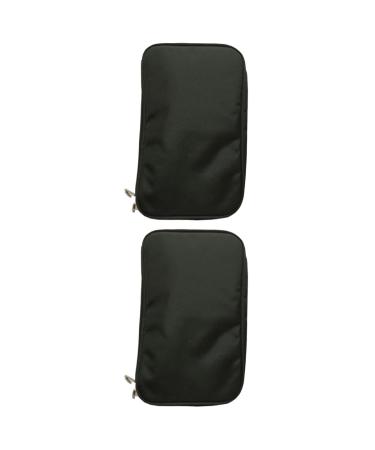 NOLITOY 2pcs 24 Cloth Cosmetic Bag Cosmetic Organizer Bag Makeup Brush Bag Toiletry Organizer Makeup Brush Pouch Makeup Bags Portable Blackx2pcs 27*17cmx2pcs