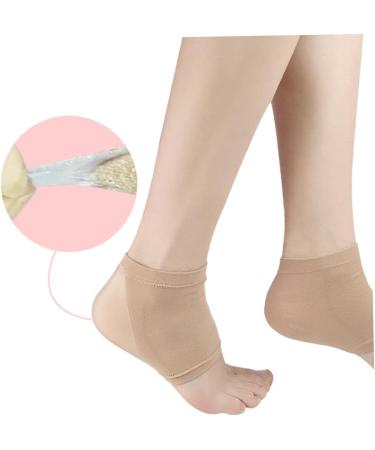 Healeved 1 Pair Heel Anti-Crack Socks Silicone Heel Pads for Plantar (Khaki) Plantar Heel Cup Heel Socks for Cracked Feet Dry Heels Socks Sleeve Breathable Men and Women Size 1 - Buy Online on SooperMarket.com