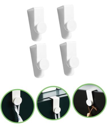 Cabilock 6pcs Hook up Wall Mount Clothing Rack Door Clothes Hanger Over Door Hanging Hooks Shower Door Porch 7.3X3X2.5CM White - Buy Online on SooperMarket.com