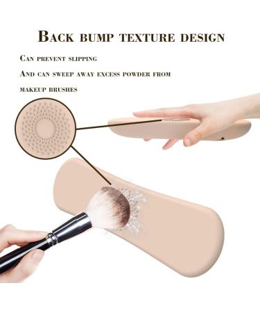 XMASIR Travel Makeup Brush Holder - Portable Silicone Cosmetic Case Bag for Face Brushes - Soft Organizer for Travel (Khaki - Buy Online on SooperMarket.com
