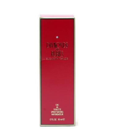 Elizabeth Taylor Arden- Diamonds & Rubies for Women Eau De Toilette Spray 1.7 Fl Oz Almond Cedar Coriander Floral Rose Vanilla 1.7 Fl Oz (Pack of 1)