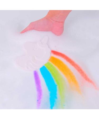 Buy INKEE Foamy Rainbow Bath Bombs - Set of 2 Unicorn & Cloud Shaped Kids Bath Fizzies | Strawberry Scented | International Shipping Available - Buy Online on SooperMarket.com