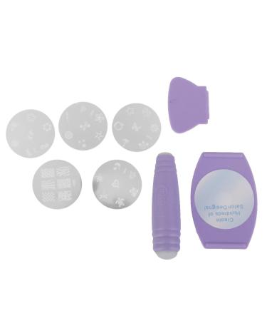 Set Nail Stamp Stencil Stamp Stencil Image Printing Plate Nail Art DIY Tool Original Set