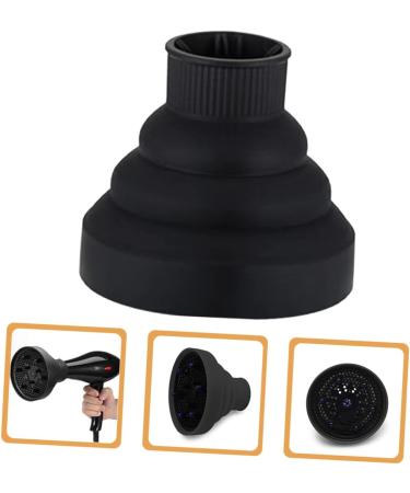 Universal Silicone Hair Dryer Diffuser | Curl Diffuser Attachment for Curly Hair | Hair Care Accessory (13.8x13.8cm Black - Buy Online on SooperMarket.com