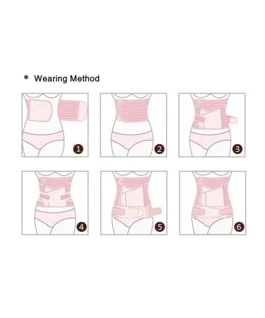 BIONICORE 3-in-1 Postpartum Belly Band Wrap XXL Pink - Abdominal Binder for Pregnancy Recovery & C Section Body Shaper - Buy Online on SooperMarket.com