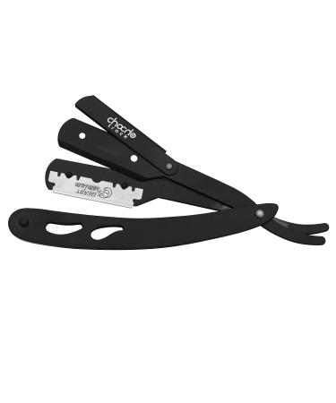 Professional Stainless Steel Straight Razor with 100 Single Edge Blades - Ideal for Barber Shaving, Moustache & Beard Trimming - Buy Online on SooperMarket.com