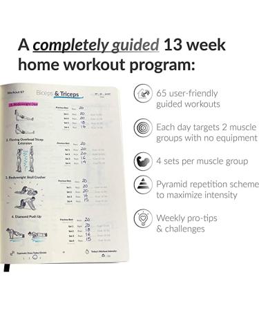 Bodyweight Home Workout Journal: 13-Week Program | No Equipment Needed Fitness Planner - Buy Online on SooperMarket.com