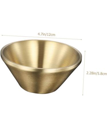 Zerodeko 4pcs Double Layer Insulation Bowl Camping Bowls Noodle Bowl Decorative Soup Bowl Dishes Reusable Ice Cream Bowls Korean Soup Noodles Stainless Steel Bowl Toddler Anti-Scald Pasta 12X12X5.8CMx4pcs Goldenx4pcs - Buy Online on SooperMarket.com
