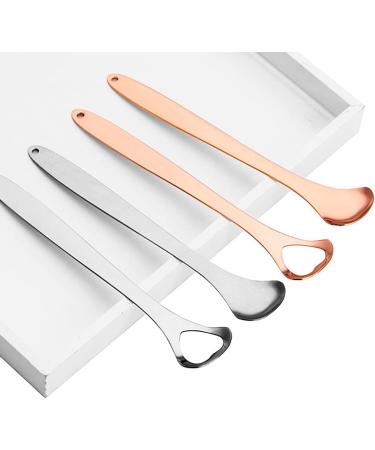 Buy Premium 2-Piece Stainless Steel Tongue Scraper Set - Versatile Schaber Tools for Effective Stain Removal | International Shipping Available - Buy Online on SooperMarket.com
