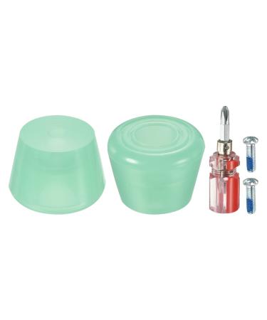 PATIKIL Roller Skate Toe Stops with Screwdriver, 82A Rubber Brake Stoppers Block, for Roller Skate Accessories Replacement Green