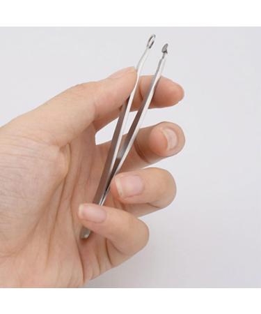 Nose Hair Tweezers Stainless Steel Round Tip Face Hair Remover Eyelash Eyebrow Tweezers Manicure Tackle - Buy Online on SooperMarket.com