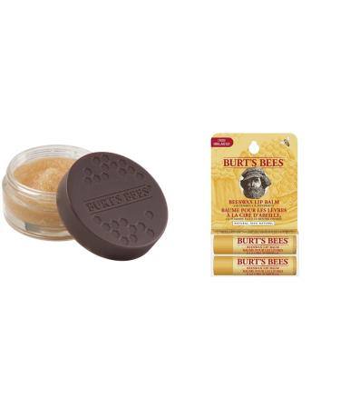 Burt's Bees 100 percent Natural Nursing Lip Peeling 7.08 g & 100 % natural moisturizing lip balm in cheap 2-pack beeswax 2 tubes in blister box 8.5 g of nourishing lip peeling bundle with lip balm 8.5 g