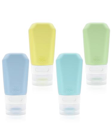 Silicone travel bottles travel bottle 4 pieces of silicone travel bottles set TSA-tested run-off batches for shampoo lotion conditioner shower gel etc.