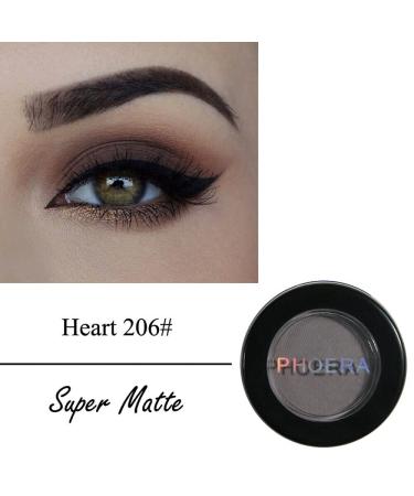 Phoera AQUAPURITY Waterproof Matte Eyeshadow Palette - 12 Pigment Colors in Face Powder Eye Shadow Compact (206 HEART) - Buy Online on SooperMarket.com