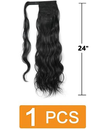 Prinfantasy Long Ponytail Extension - Natural Look, Heat Resistant, Wavy Hairpiece | 24 inch Pony Wig for Women & Girls - Buy Online on SooperMarket.com