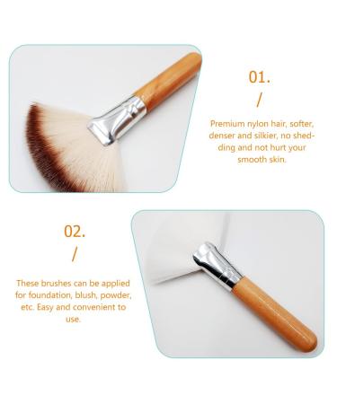 FRCOLOR 4pcs Fluffy Makeup Brushes Set - Soft Short Handle Fan Brushes for Facials & Makeup Tools - Assorted Colors - Buy Online on SooperMarket.com