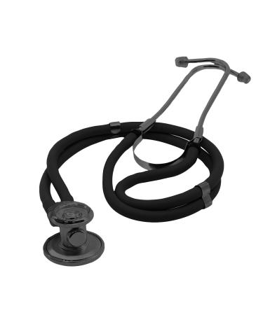 Dixie Ems Sprague-Rappaport Type Two Tube Stethoscope - Stealth Black