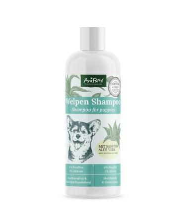 Aniforte aloe vera puppy shampoo for dogs 200ml - dog shampoo mild & perfume -free puppy shampoo for young dogs & sensitive dogs for shiny & easy -to -combing fur