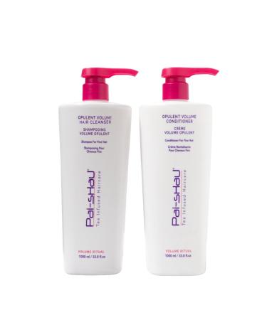 Pai-Shau Opulent Volume Cleanser and Conditioner Duo Set - Volumizing Cleanser and Conditioner for Thin Hair - Provides Improved Volume and Hydration - Shampoo for Women - 33.8 Fl Oz each Volume Duo 1L