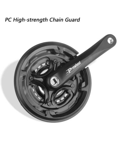Bibike 6/7/8 Speed Mountain Bike Crankset 170mm Square Diamond Hole - 24/34/42T Chainrings - Buy Online on SooperMarket.com
