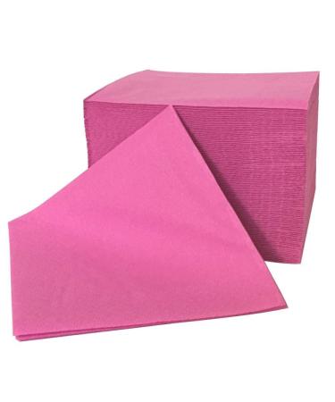 Sellaviva Cocktail napkiettes Pink - 1/4 Falz 24x24 2lagy - Zollztin single -use napkin - Color: pink plain colors - coasters for drinks or for BBQ celebrations party - 100 pieces