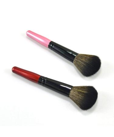 Wine Red Cosmetic Brush Set - Wood Handle Nylon Foundation & Blush Brush for Effortless Makeup Application - Buy Online on SooperMarket.com