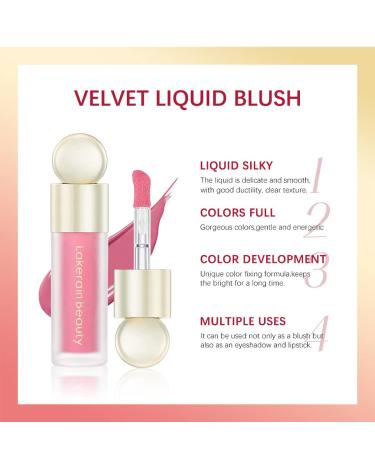 GL-Turelifes Soft Cream Blush Makeup - Long Lasting Liquid Blush for Cheeks - Natural-Looking & Smudge Proof - Dewy Velvet Finish - Easy to Blend Formula (3 Shades) - Buy Online on SooperMarket.com