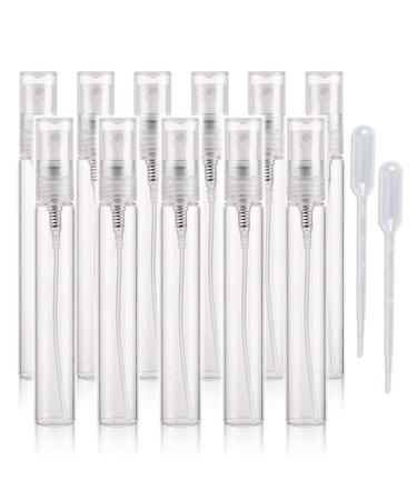 EnsLZ 10 pieces mini spray bottle 10 ml refillable glass spray bottle for glass cleaning refillable containers for cleaning travel essential oils (10ml))