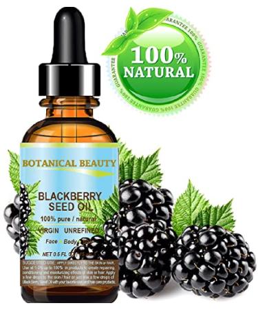 100% Pure Blackberry Seed Oil - Virgin Unrefined Cold Pressed Carrier Oil for Face Skin Hair | 0.5 Fl. oz - Buy Online on SooperMarket.com