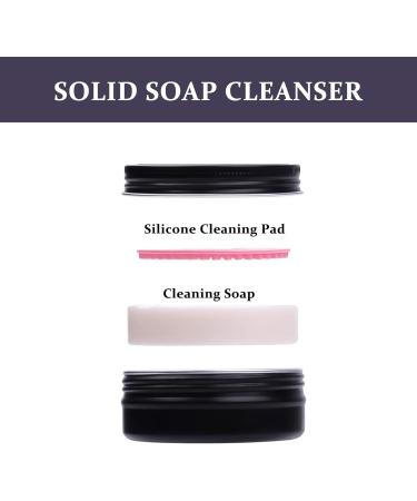 Make Up Brush Cleaner Set - Solid Soap Brush Cleaner with Makeup Brush Cleaner Mat - Easy to Clean Blenders Brush Cleaner Makeup Shampoo Removes Shadow Color Cosmetic Colors for Daily Use Travel Set - Buy Online on SooperMarket.com