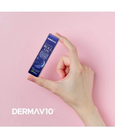 Derma V10 Lavender Roll On Blend of Lavender Oil Chamomile and Rosemary Extract to Promote Peaceful and Restful Night Sleep Aids in Calming and Relaxing The Mind and Body Vegan Friendly - Buy Online on SooperMarket.com