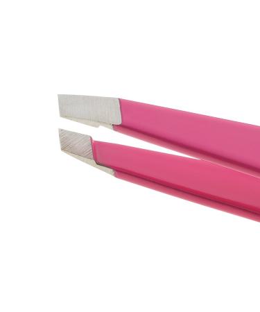 Tweezerman Stainless Steel Slant Pink Tweezer - Precision Tweezing Tool - Buy Online on SooperMarket.com